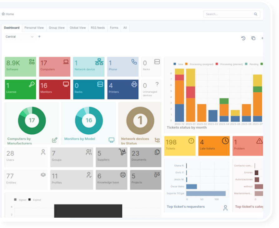 Dashboard GLPI_Inventory